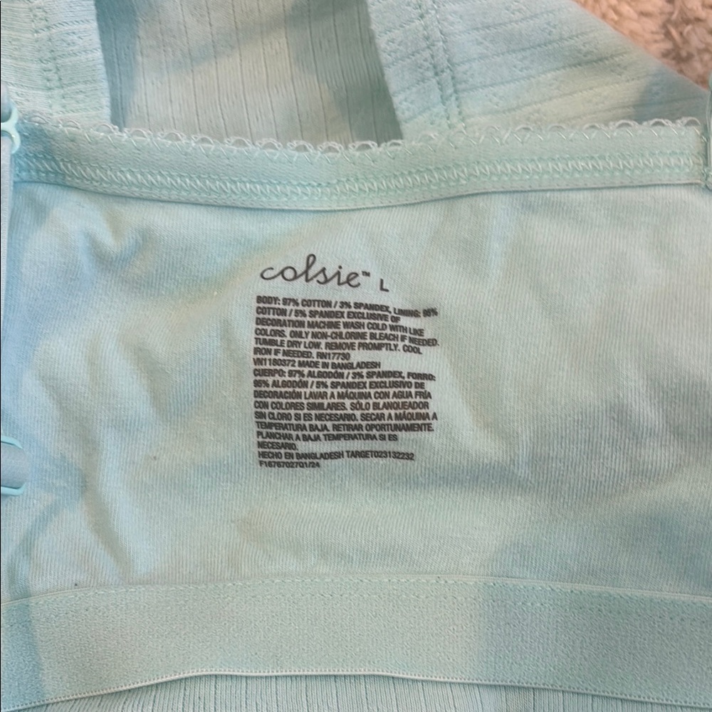 Colsie Blue Bra and Panty Set Large 232 - Picture 4 of 7